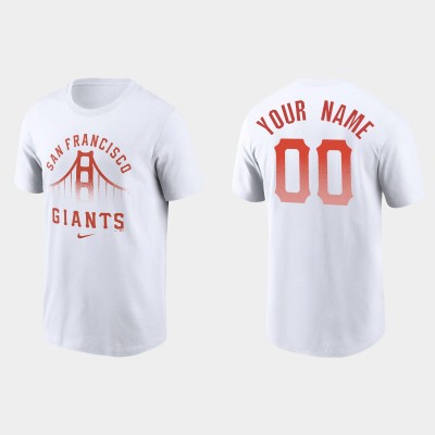 San Francisco Giants Custom Men's 2021 City Connect Graphic White Tshirt
